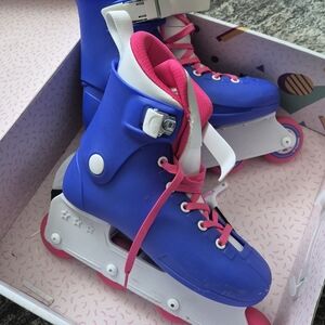 Blue and Pink IMPALA Roller Skates